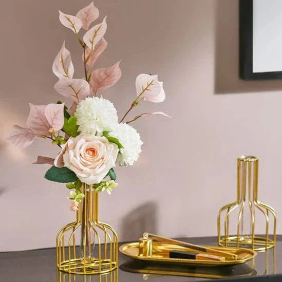 Gold Cage Vase