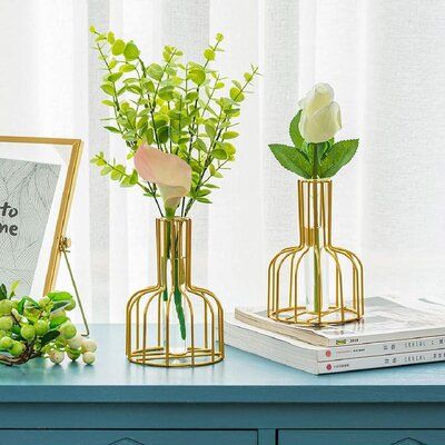 Gold Cage Vase
