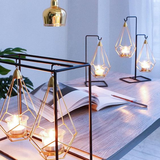 Hanging Diamond Candle Holder