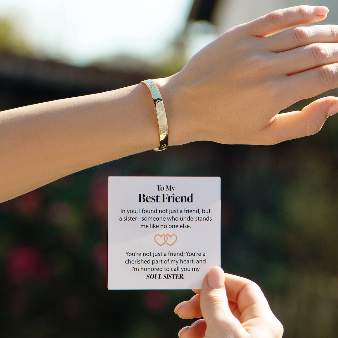 SOUL SISTERS - ENGRAVED CUFF BRACELET