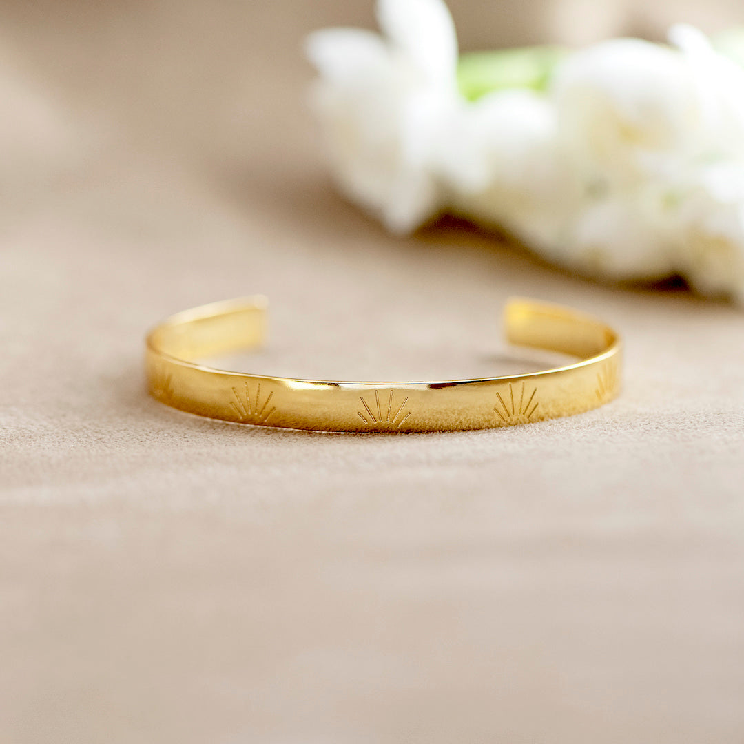 SHE BELIEVED SHE COULD, SO SHE DID - ENGRAVED CUFF BRACELET