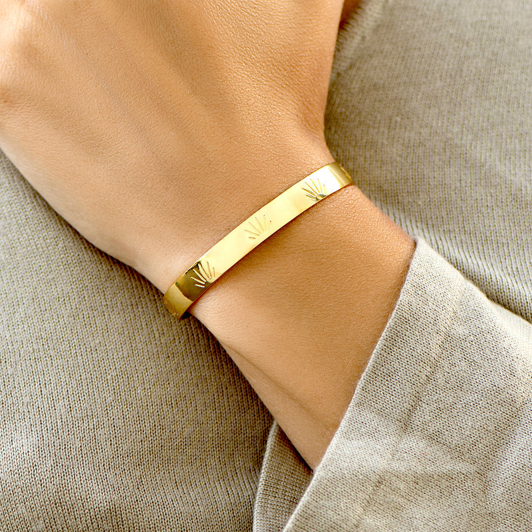 SHE BELIEVED SHE COULD, SO SHE DID - ENGRAVED CUFF BRACELET