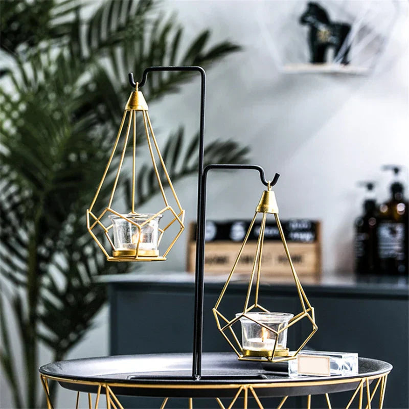 Hanging Diamond Candle Holder