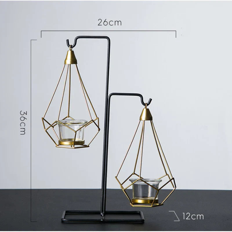 Hanging Diamond Candle Holder