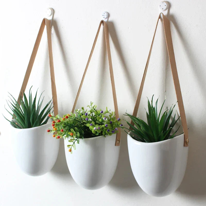 Ceramic Hanging Planter 3-Piece Set