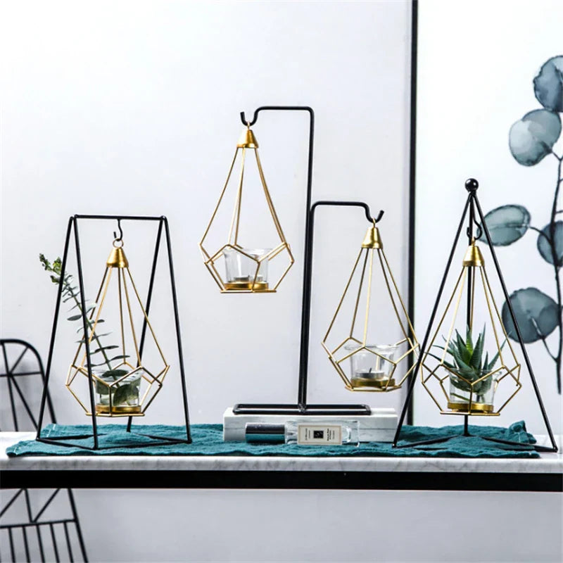 Hanging Diamond Candle Holder