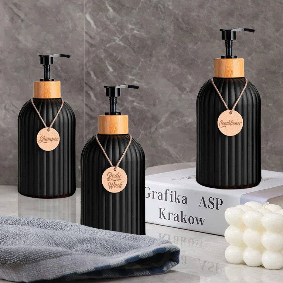 Ribbed 3-Piece Shower Set