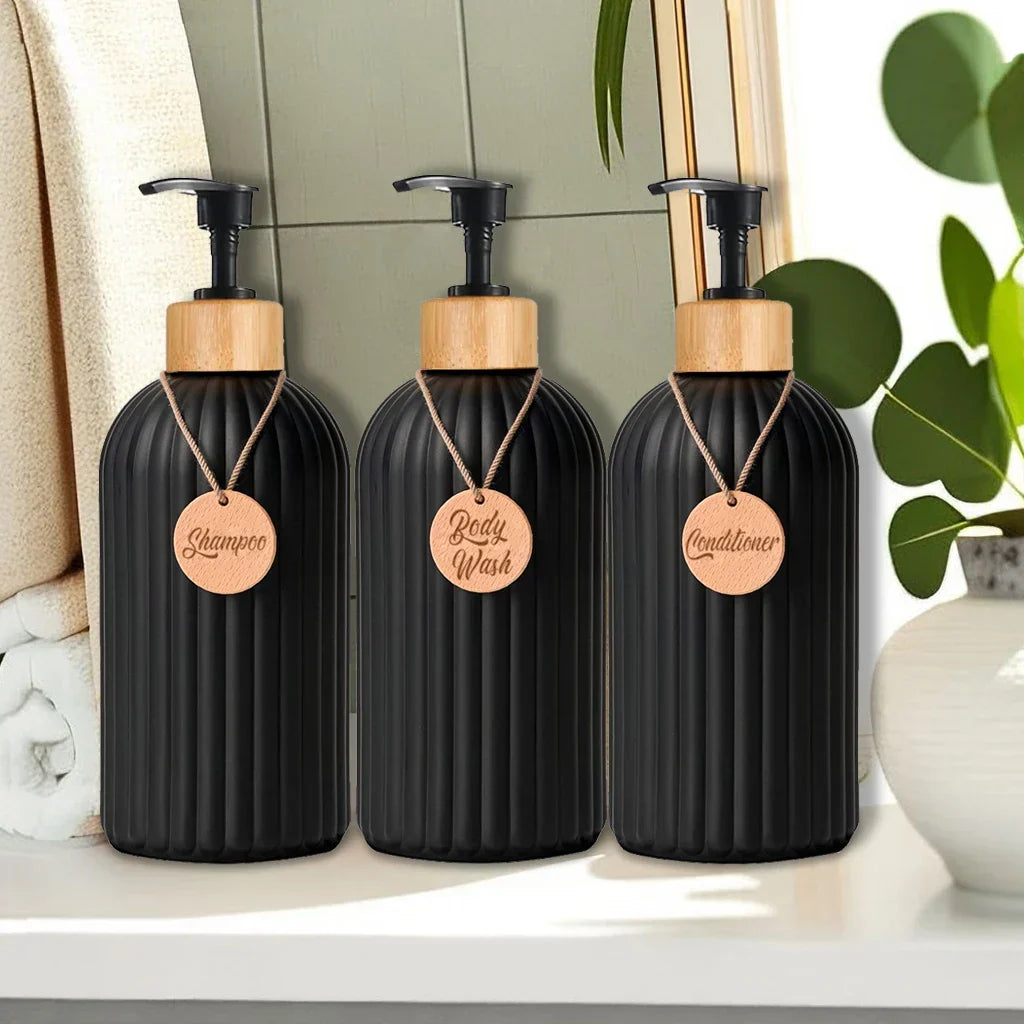Ribbed 3-Piece Shower Set