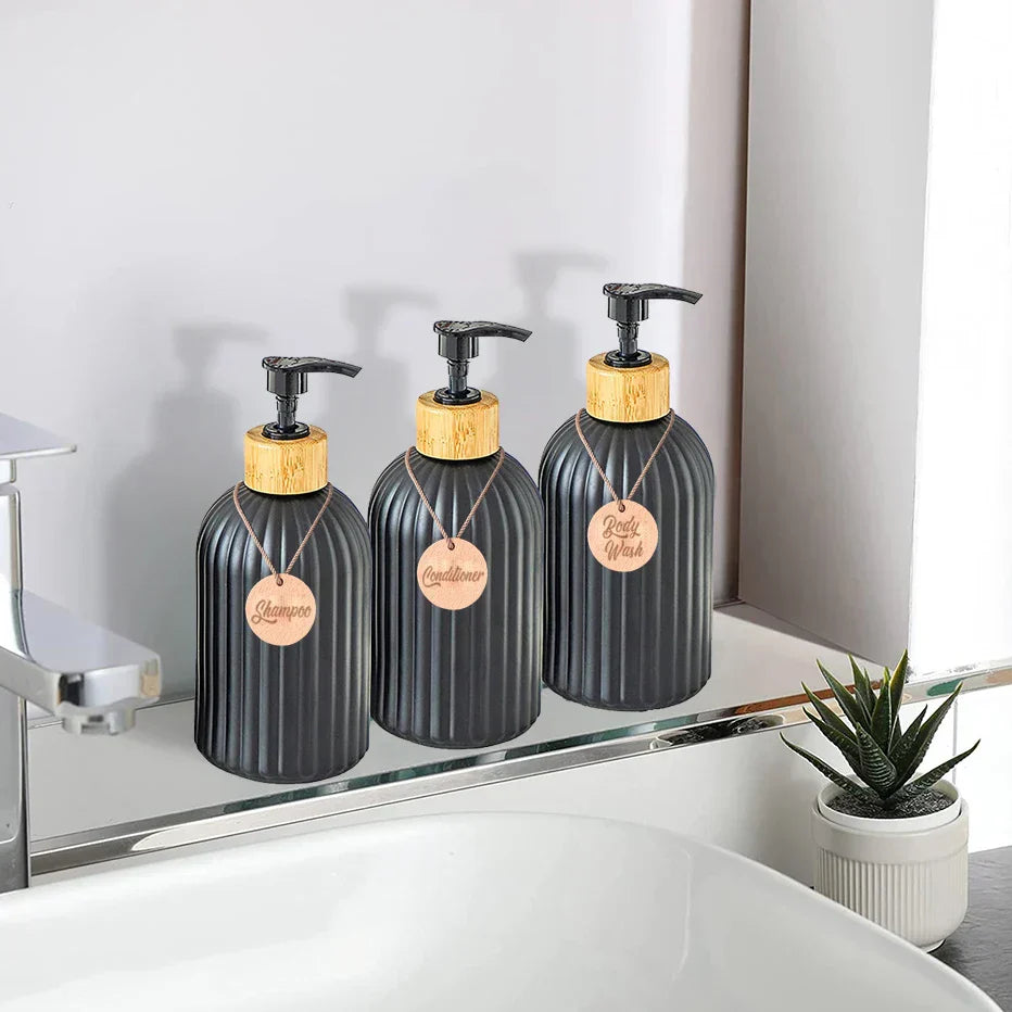 Ribbed 3-Piece Shower Set