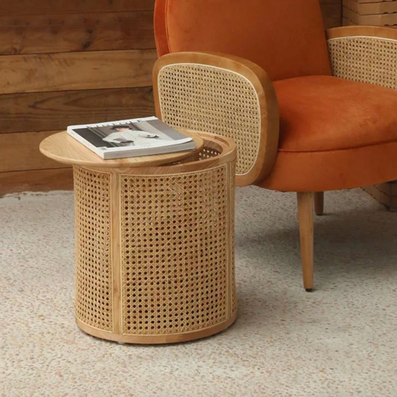 Storage Wooden Side Table