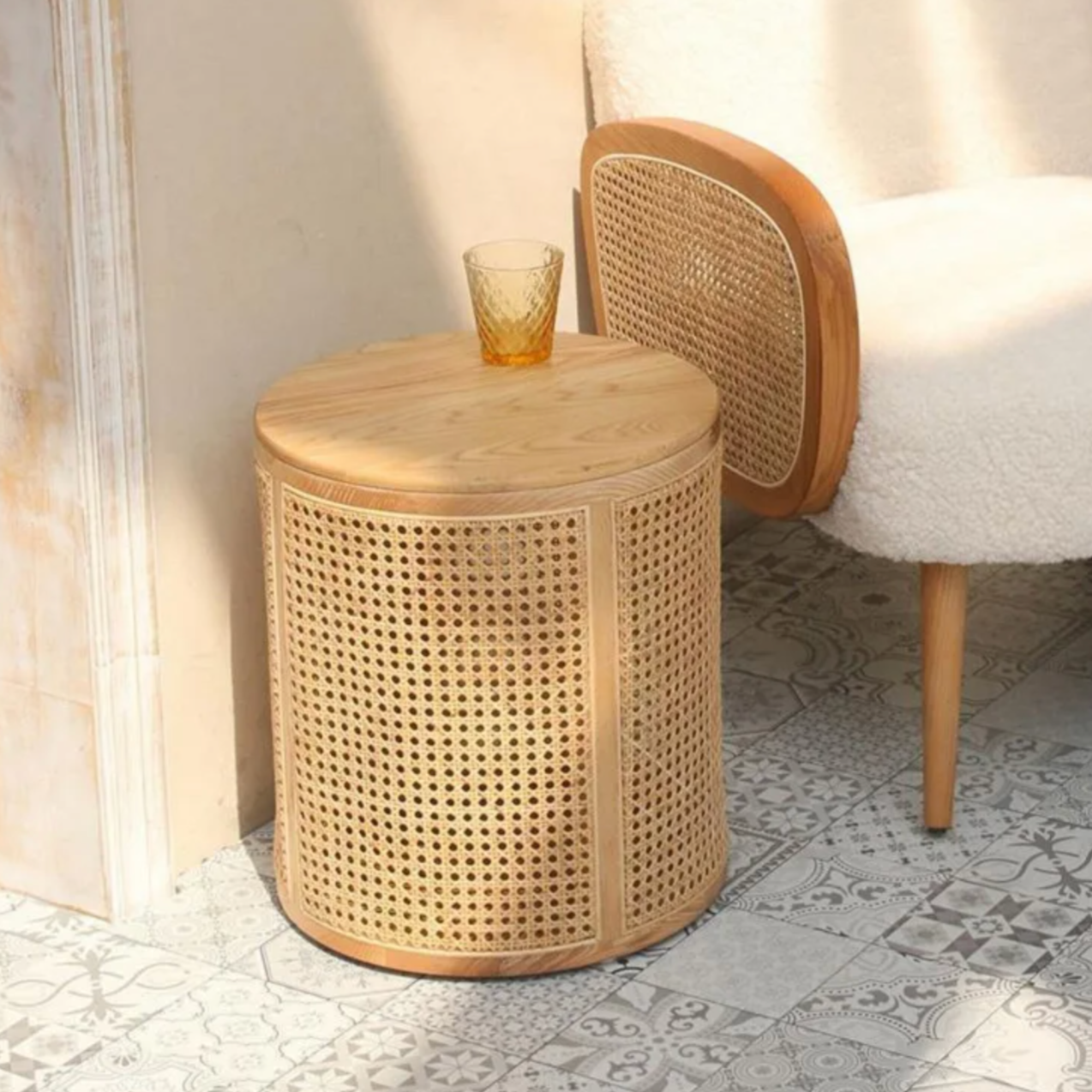 Storage Wooden Side Table