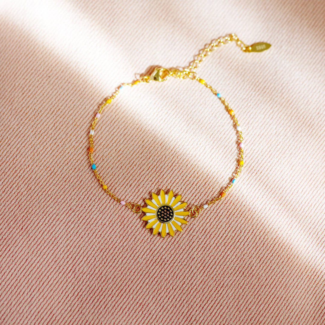 To My Daughter - You Are My Sunshine - Sunflower Bracelet