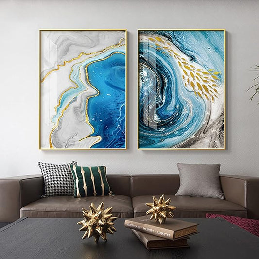 Blue Agate Water Canvas