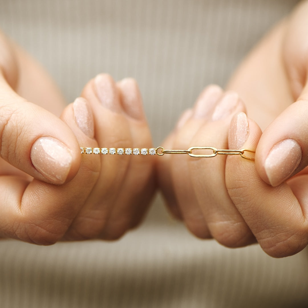 Girl Gang Paperclip Tennis Bracelet