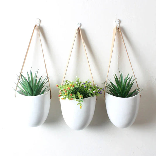 Ceramic Hanging Planter 3-Piece Set