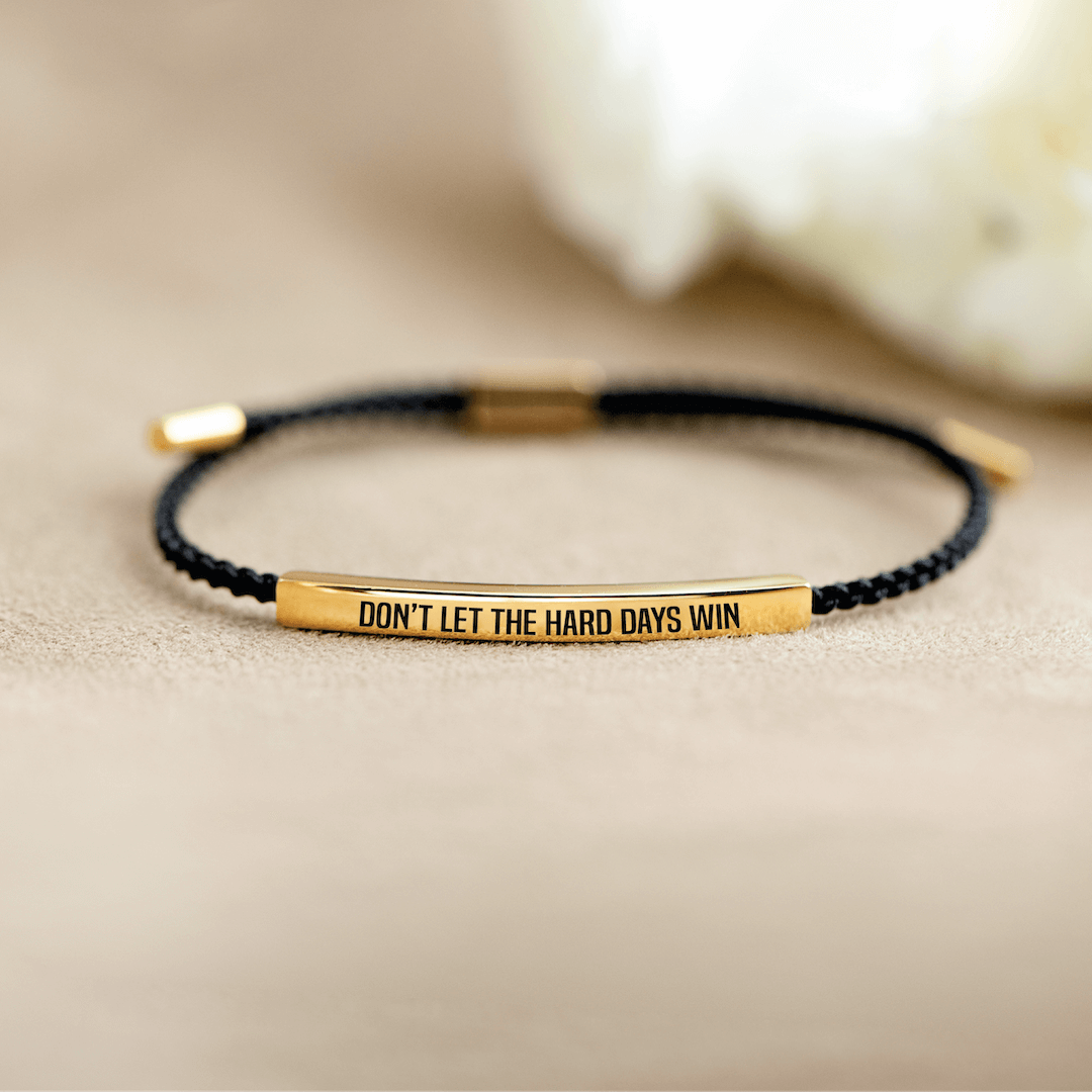 Don't Let The Hard Days Win Motivational Tube Bracelet