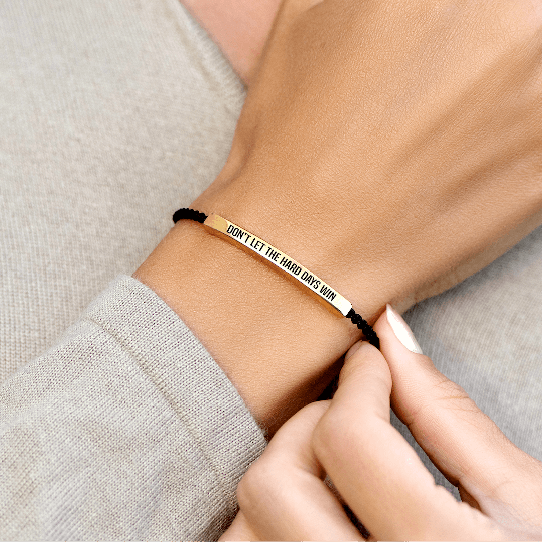 Don't Let The Hard Days Win Motivational Tube Bracelet