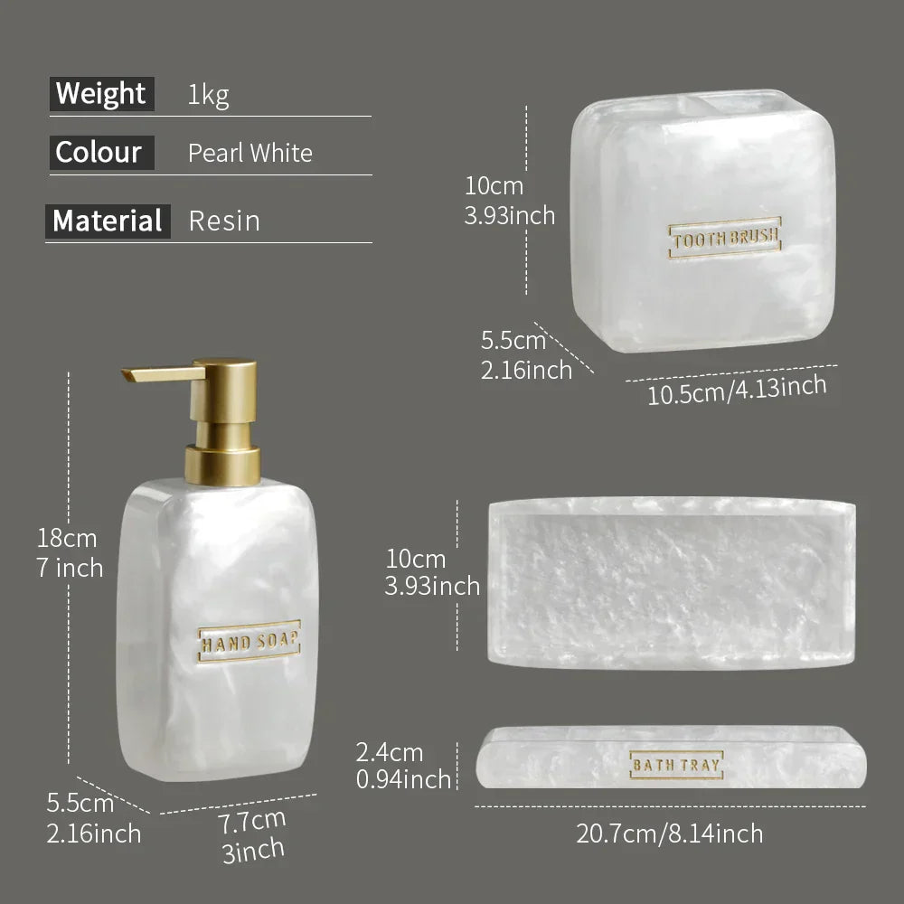 Pearl 3-Piece Bathroom Set