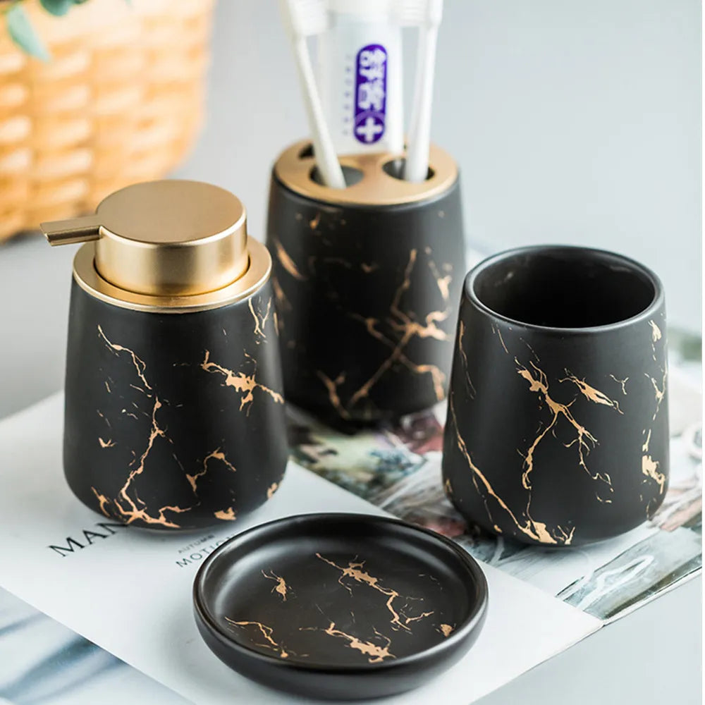 Nordic Marble 4-Piece Bathroom Set