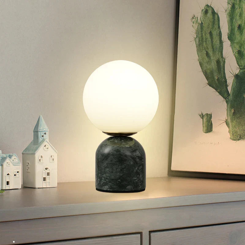 Marble Table Globe Lamp