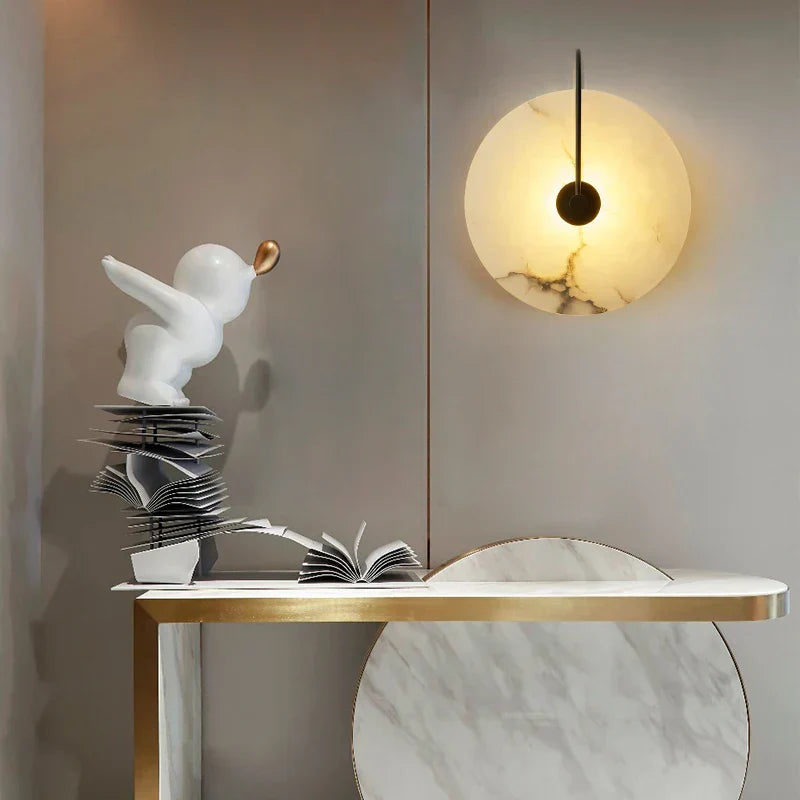 Marble Disk Wall Light