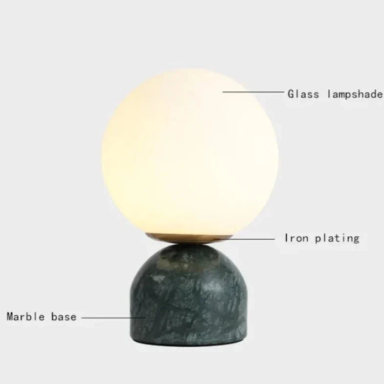 Marble Table Globe Lamp