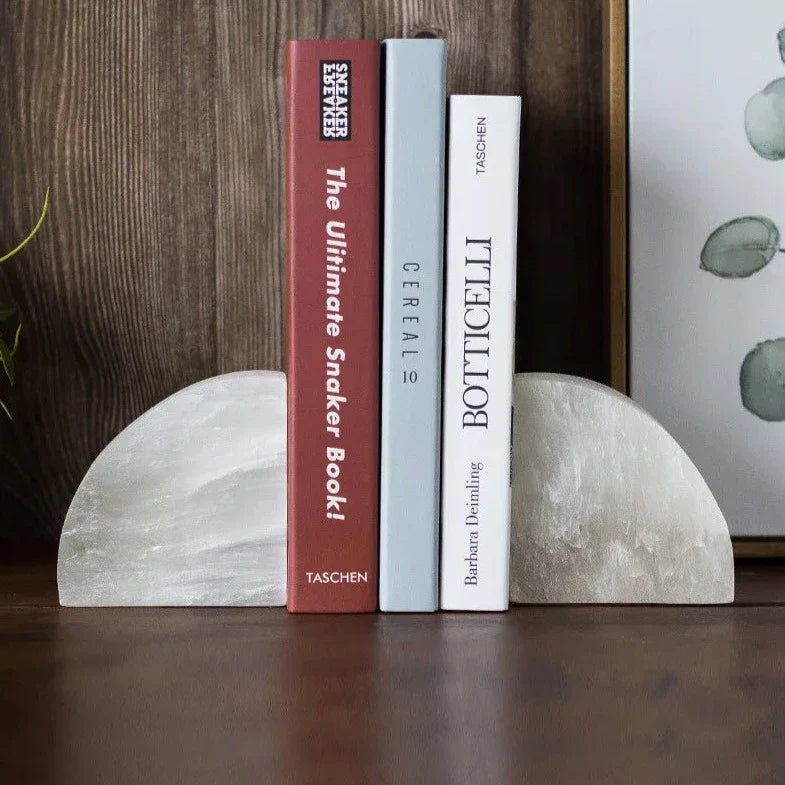 White Onyx Bookend 1-Piece