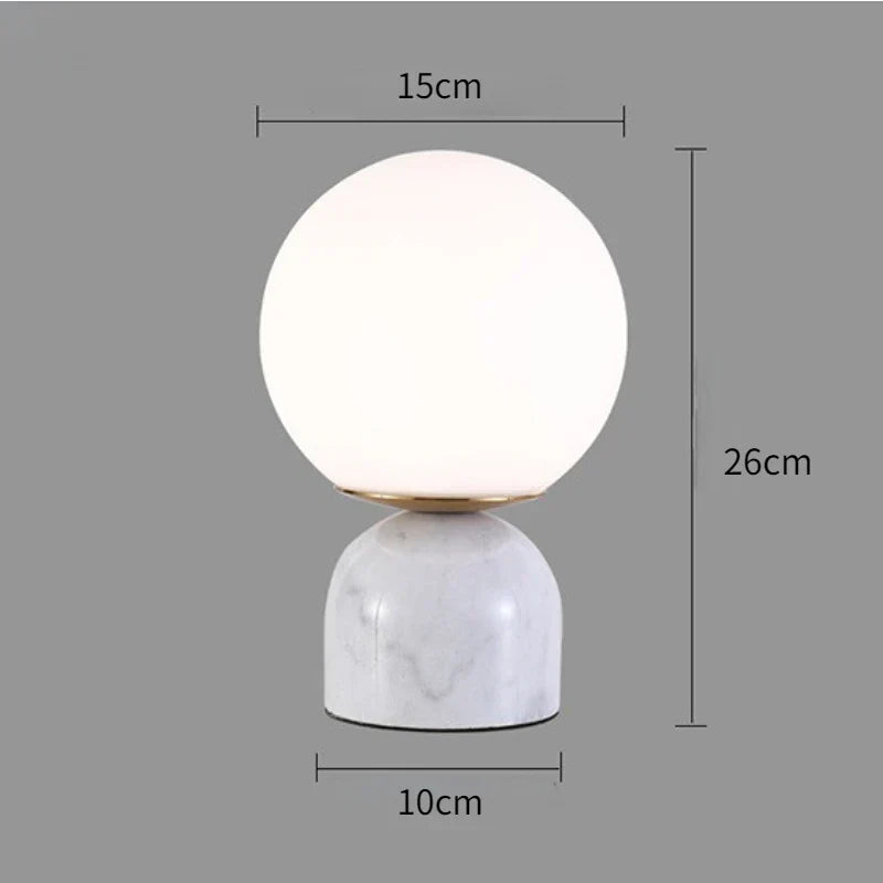 Marble Table Globe Lamp