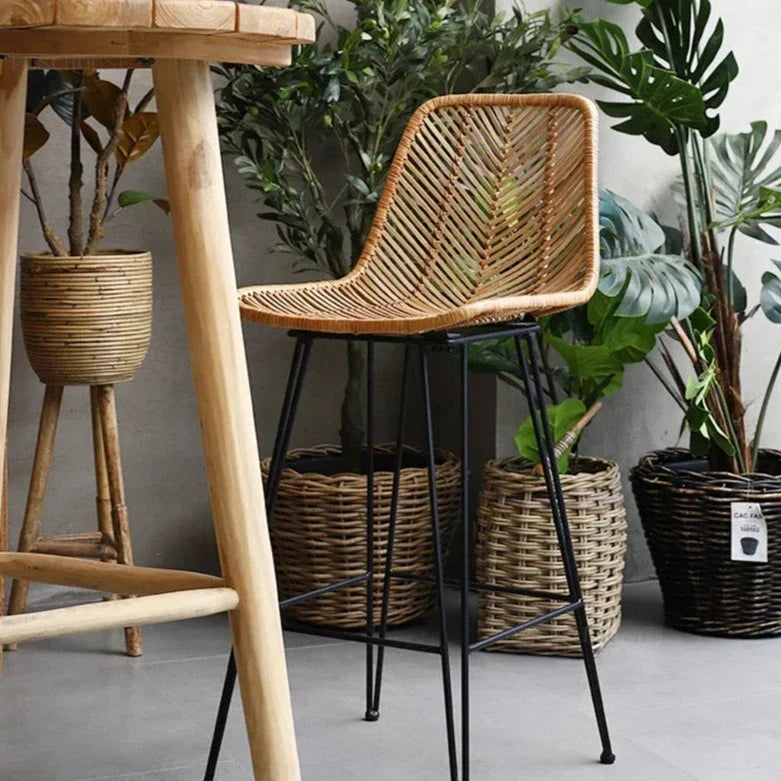 Natural Wood Bar Stool