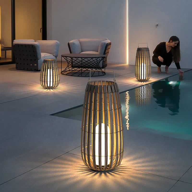 Solar Garden Rattan Light