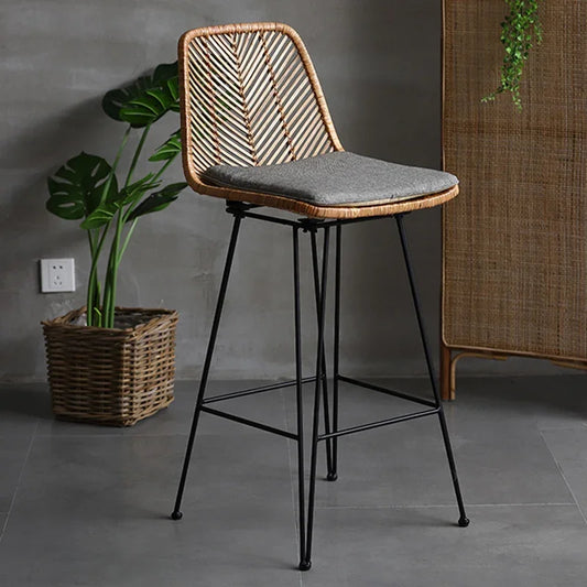 Natural Wood Bar Stool