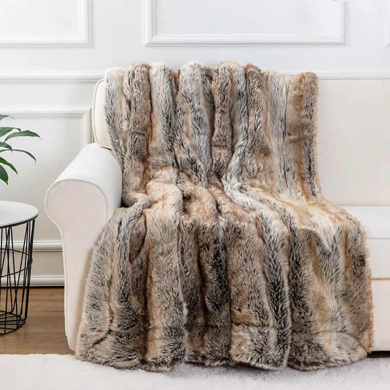 Mink Faux Fur Throw Blanket