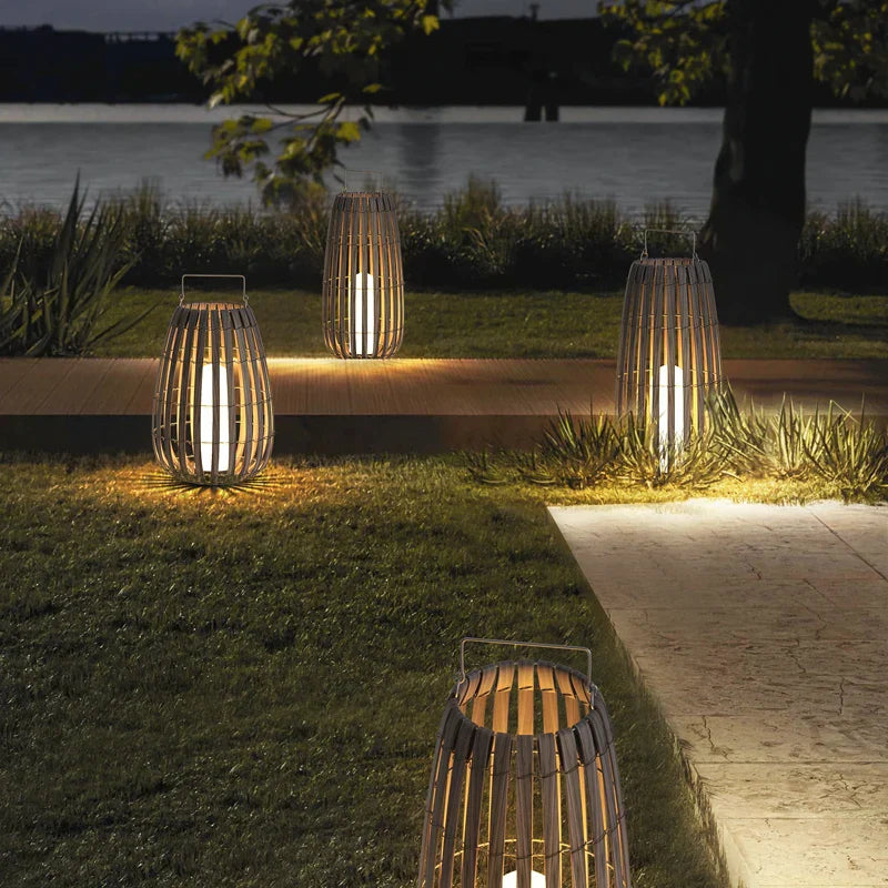 Solar Garden Rattan Light