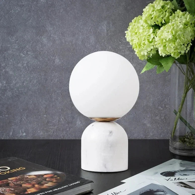 Marble Table Globe Lamp