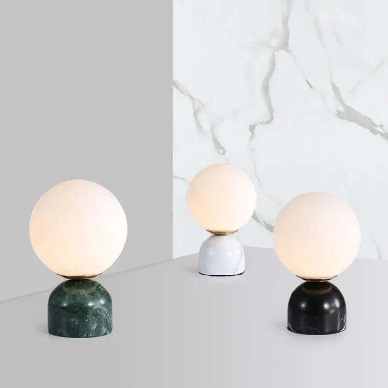 Marble Table Globe Lamp