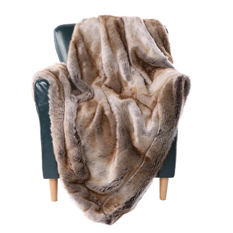 Mink Faux Fur Throw Blanket