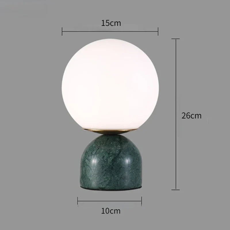 Marble Table Globe Lamp