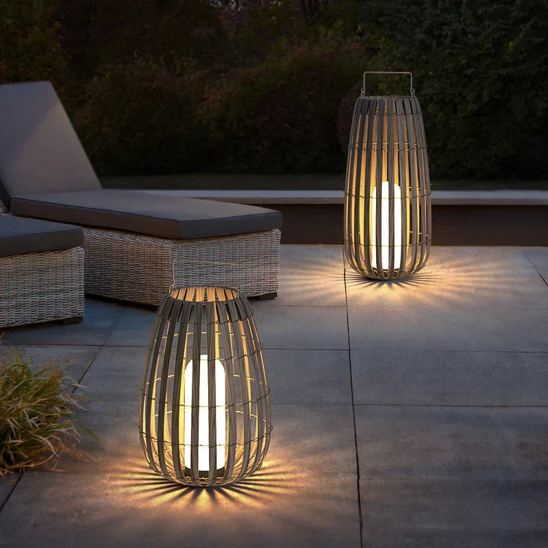 Solar Garden Rattan Light