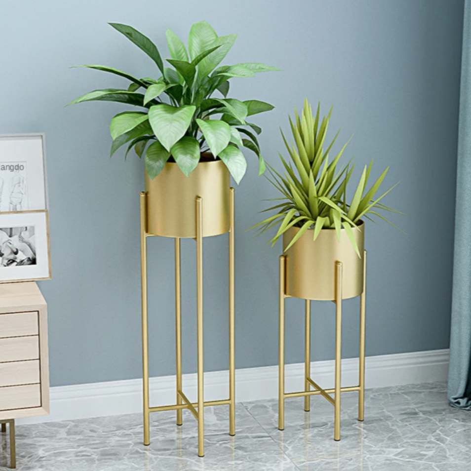 Metal Planters 2-Piece Set