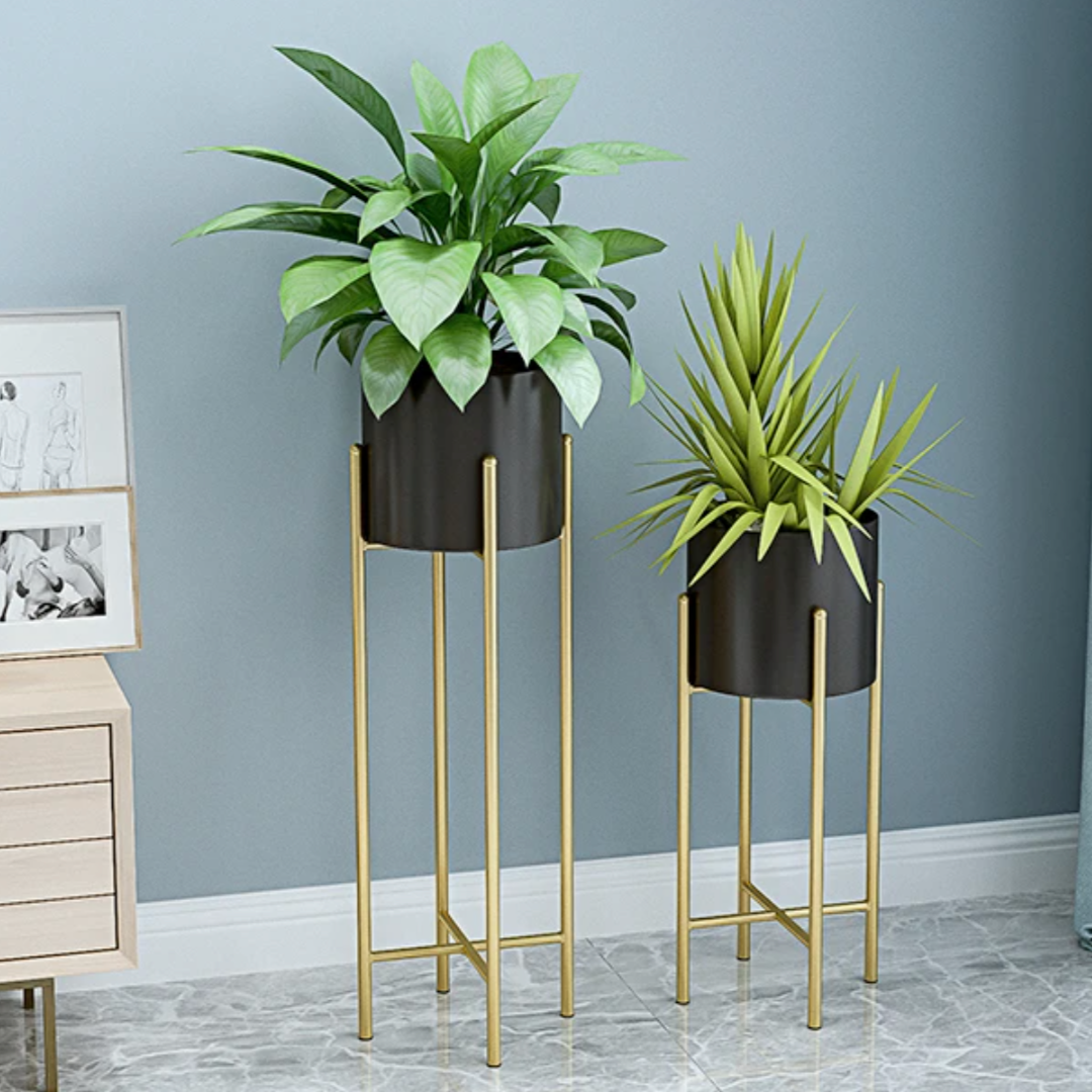 Metal Planters 2-Piece Set