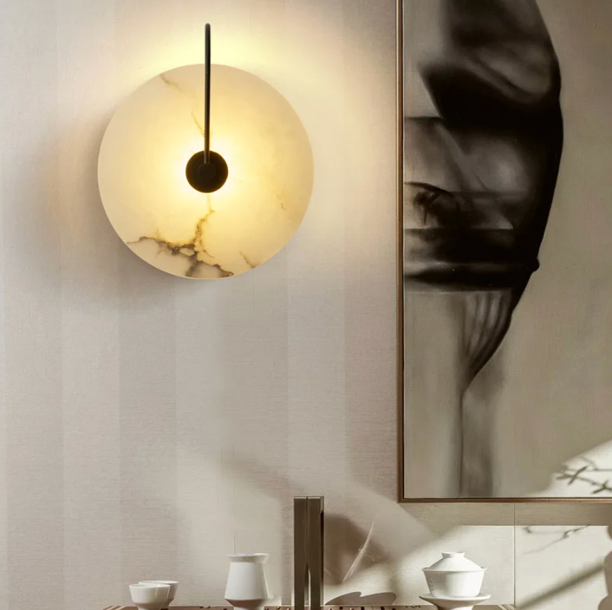 Marble Disk Wall Light