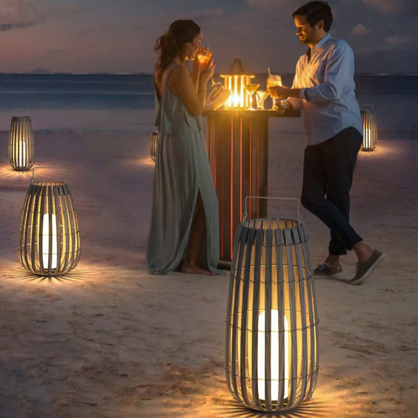 Solar Garden Rattan Light