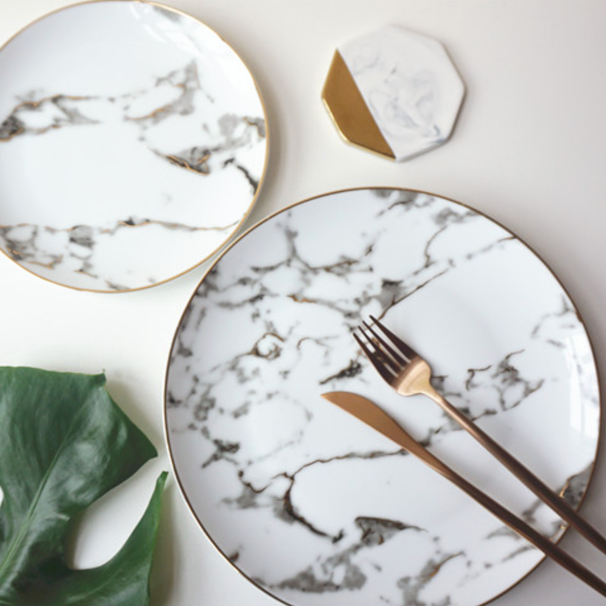 Marble Plate 2-Piece Set