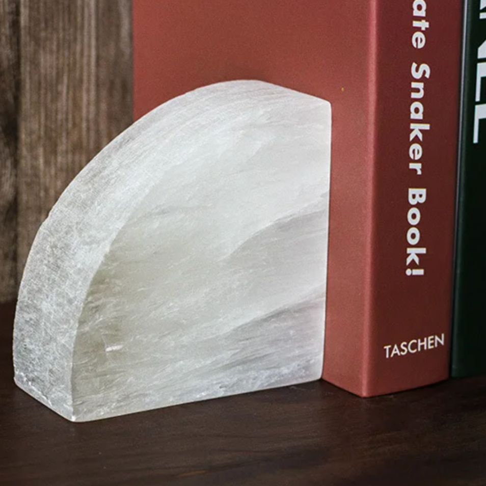 White Onyx Bookend 1-Piece