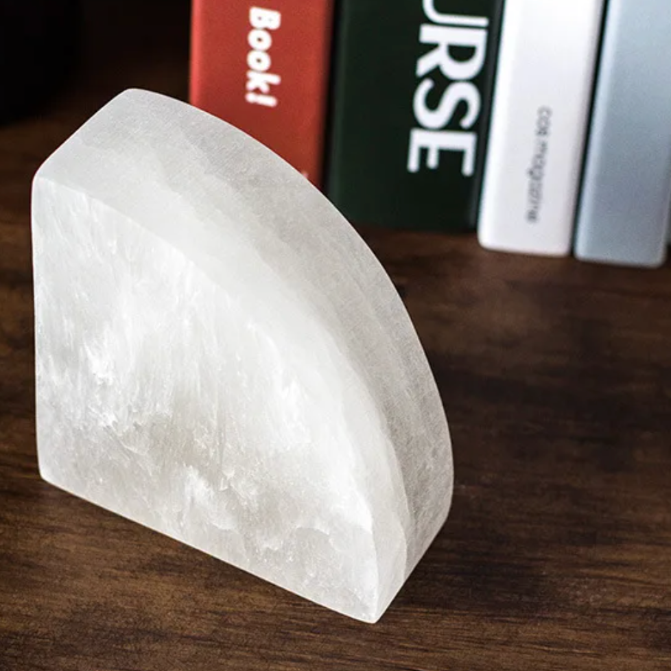 White Onyx Bookend 1-Piece