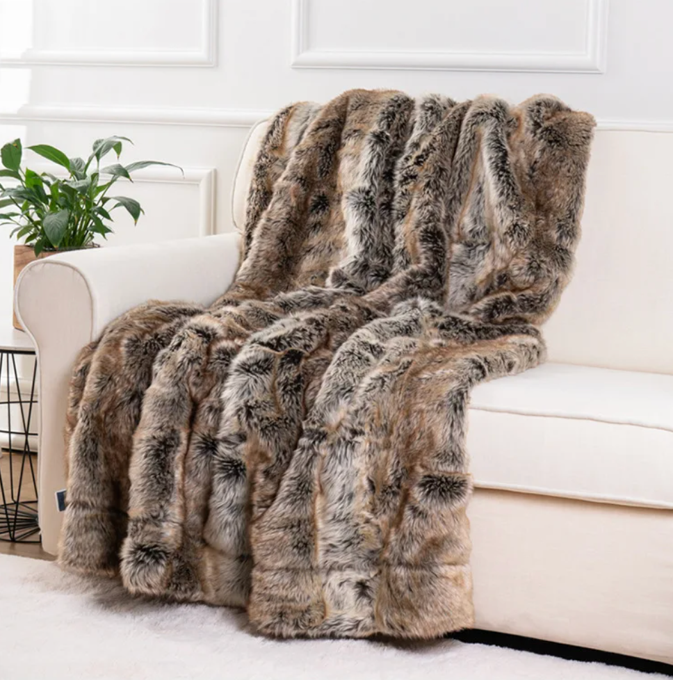 Mink Faux Fur Throw Blanket