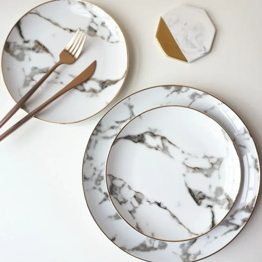 Marble Plate 2-Piece Set