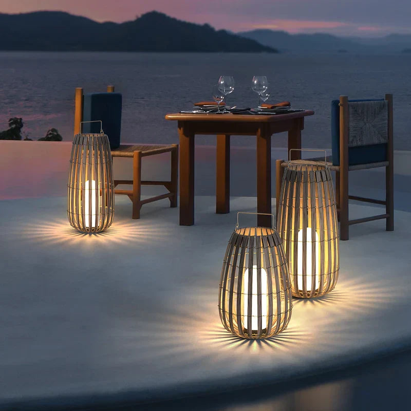 Solar Garden Rattan Light