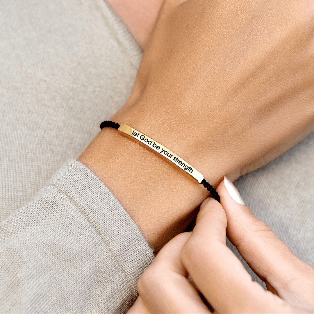 Let God Be Your Strength - Motivational Tube Bracelet